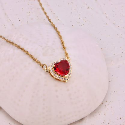 Heart & Sword Couple's Necklace