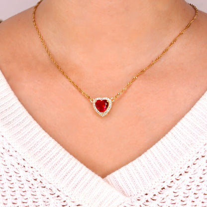 Heart & Sword Couple's Necklace