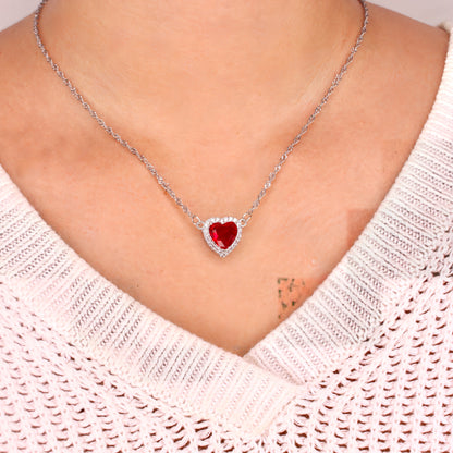 Heart & Sword Couple's Necklace