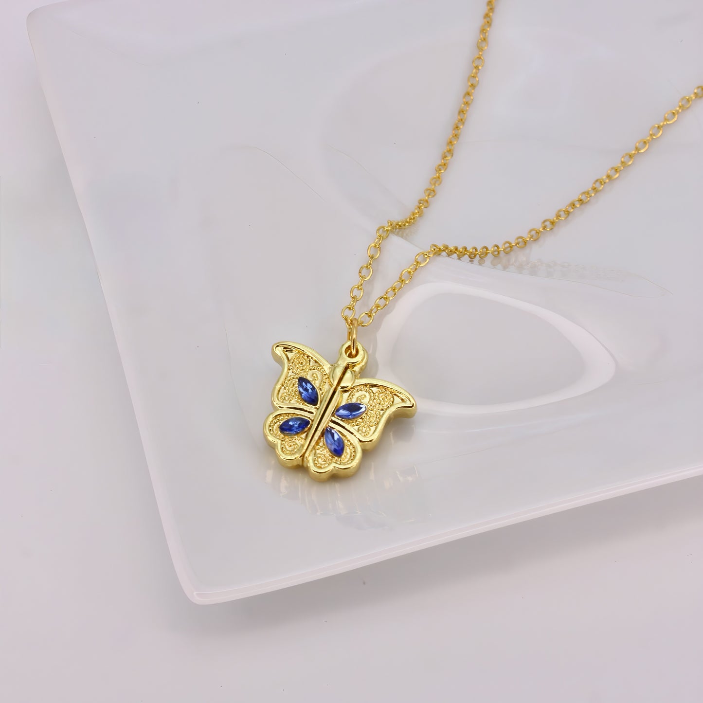 butterfly custom photo locket