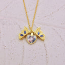 Collar con foto de corazón de diamantes