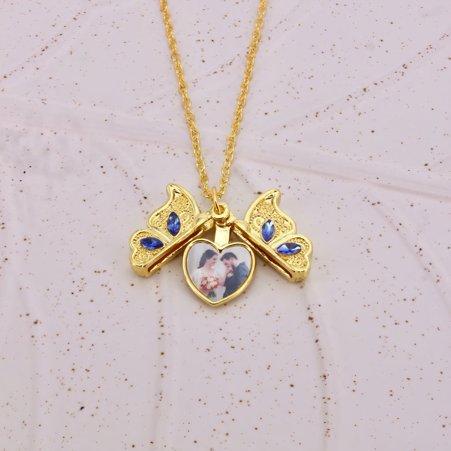 butterfly custom photo locket