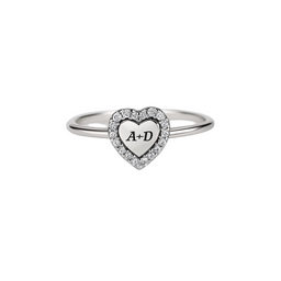 Engraved Heart Ring