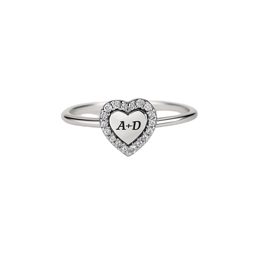Engraved Heart Ring