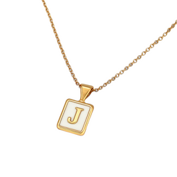 Mother of Pearl Initial Necklace