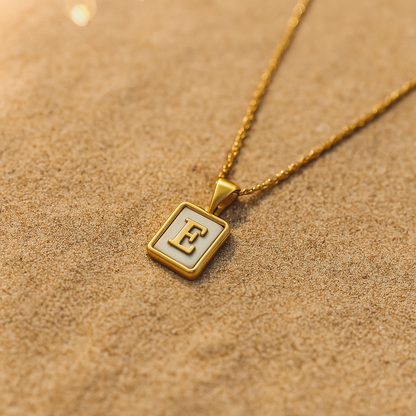 Mother of Pearl Initial Necklace