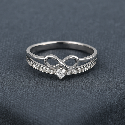 Sparkling Infinity Ring