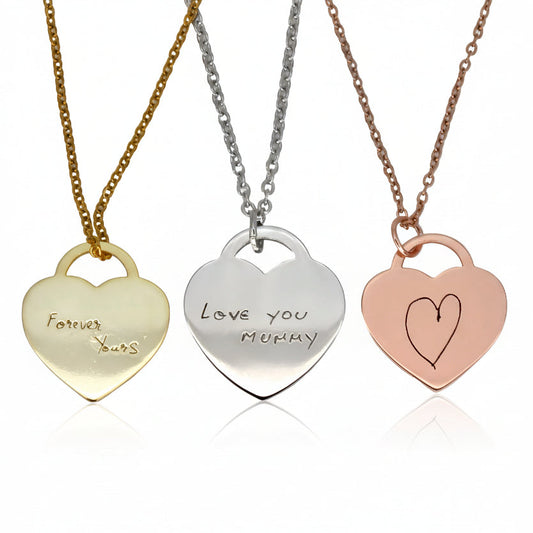 Handwriting Necklace Small Heart