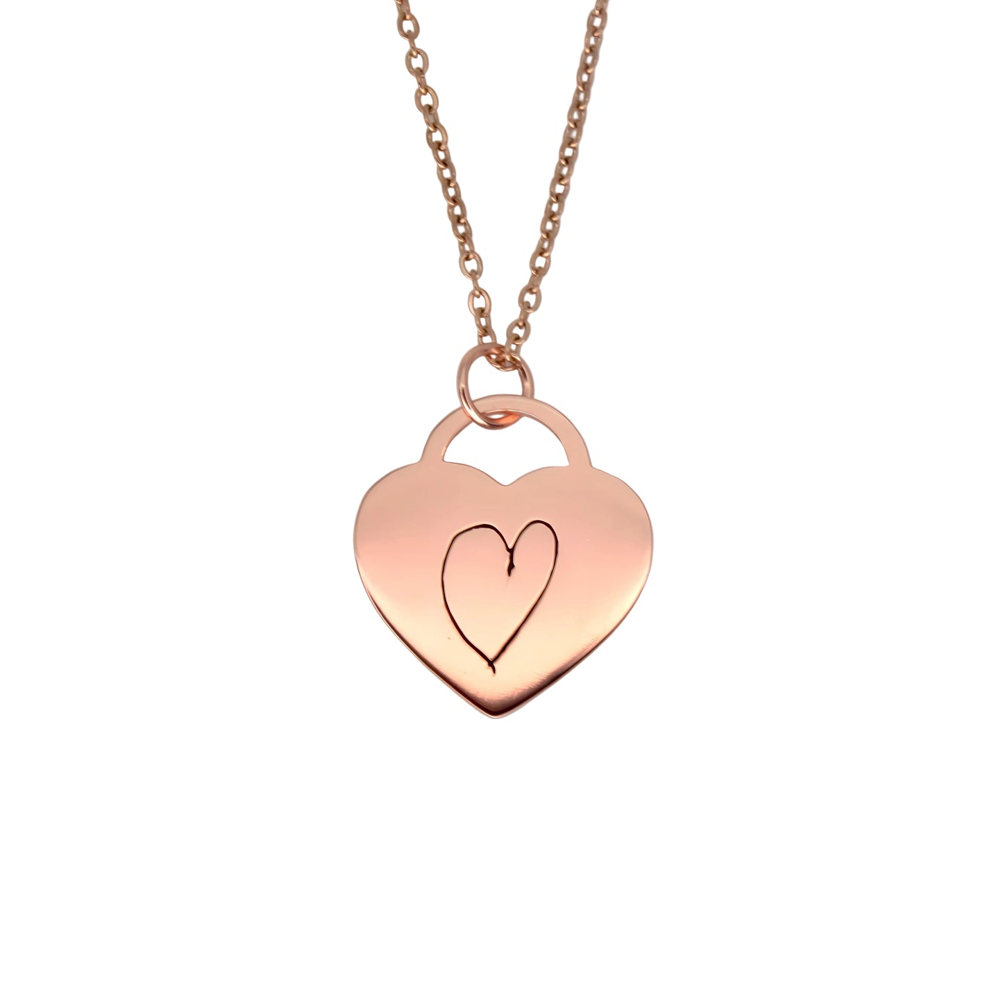 handwriting necklace small heart