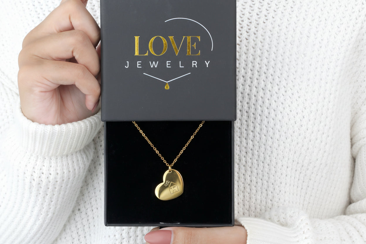 handwriting necklace heart pendant