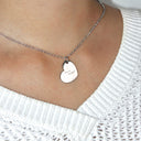 Handwriting Necklace Heart Pendant