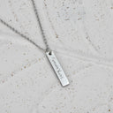 Handwriting Necklace Bar Pendant