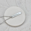 Handwriting Necklace Bar Pendant
