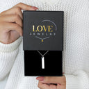 Handwriting Necklace Bar Pendant