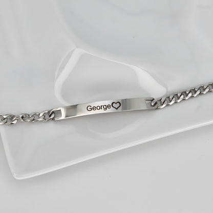 Couple Engraved Bracelets