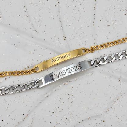 Couple Engraved Bracelets