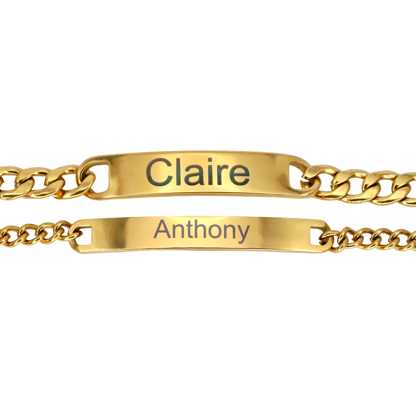 couple engraved bracelets
