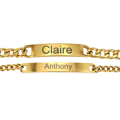 Couple Engraved Bracelets