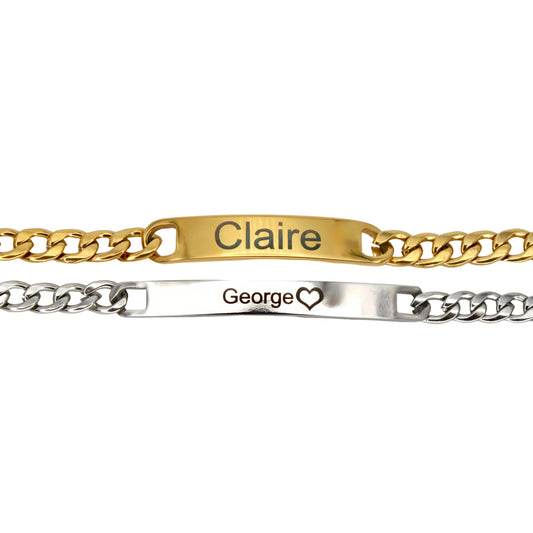 Couple Engraved Bracelets