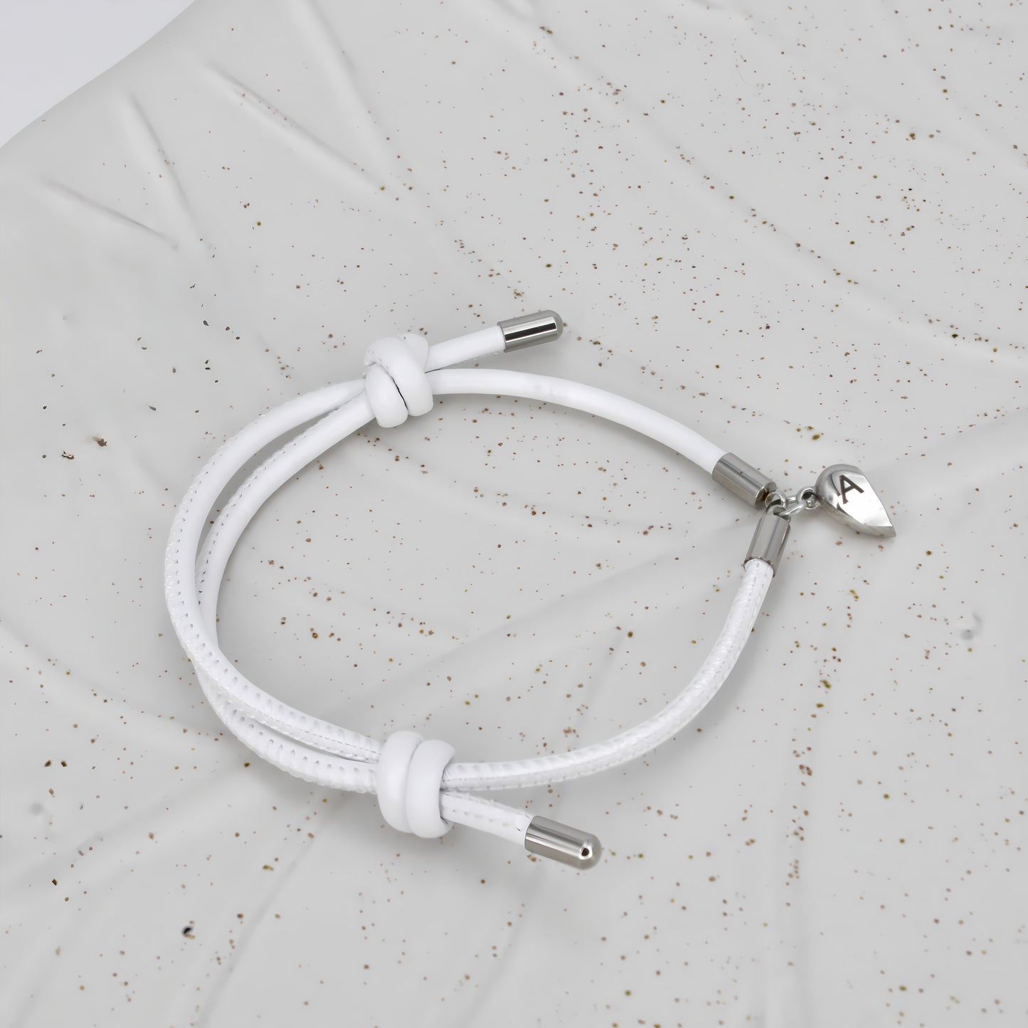 initial leather couple bracelets