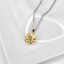 Collar minimalista con proyección de girasol