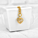 18K Gold-Plated Heart Projection Photo Keychain
