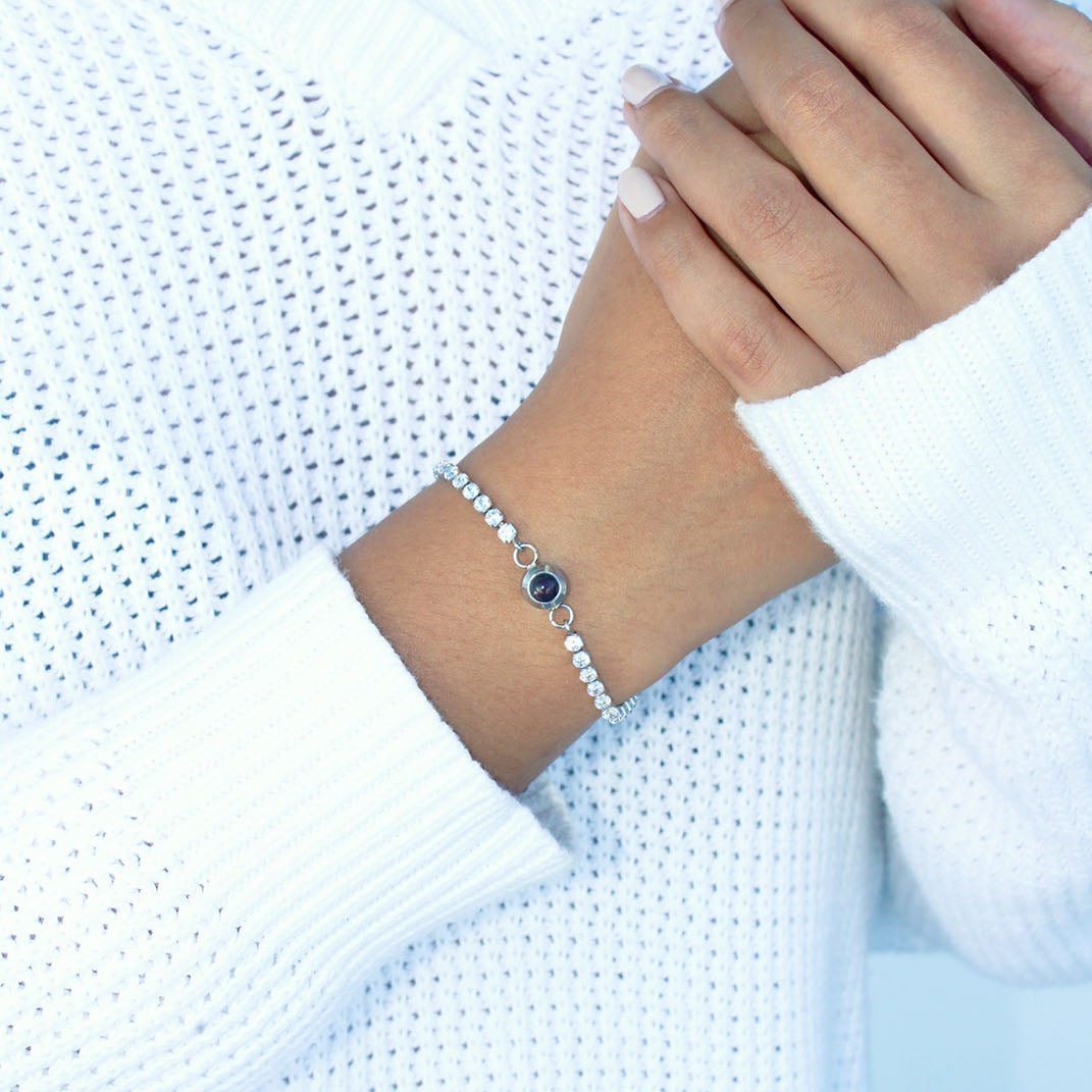 diamond simulat projection bracelet