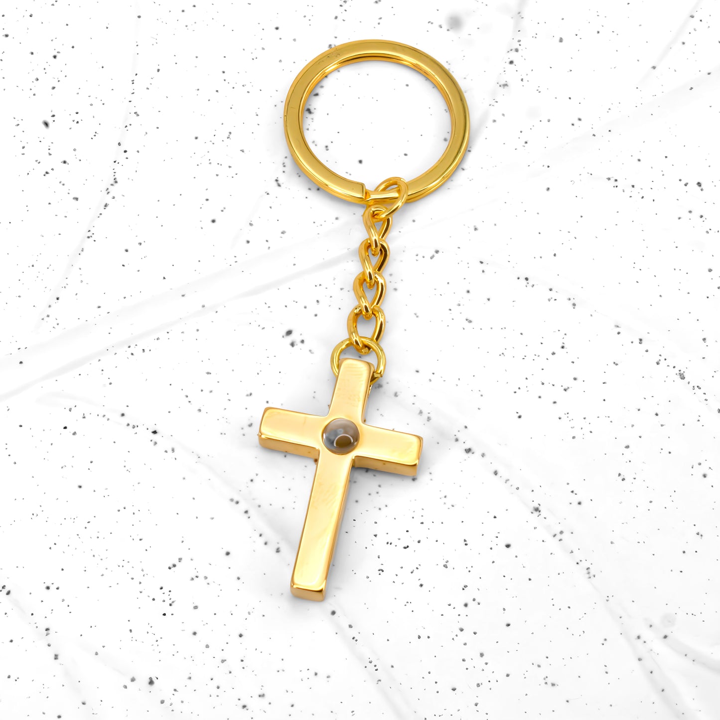 cross projection keychain