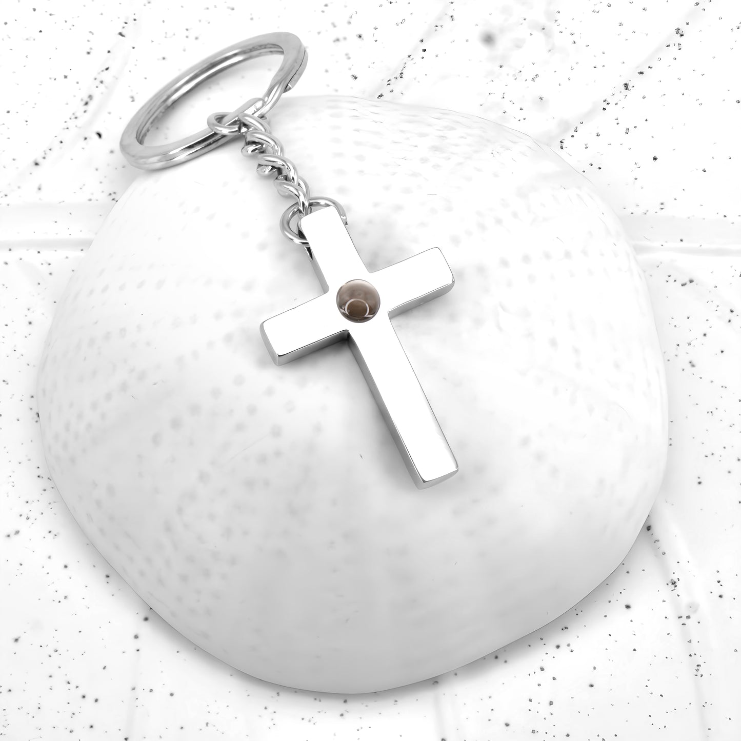 cross projection keychain