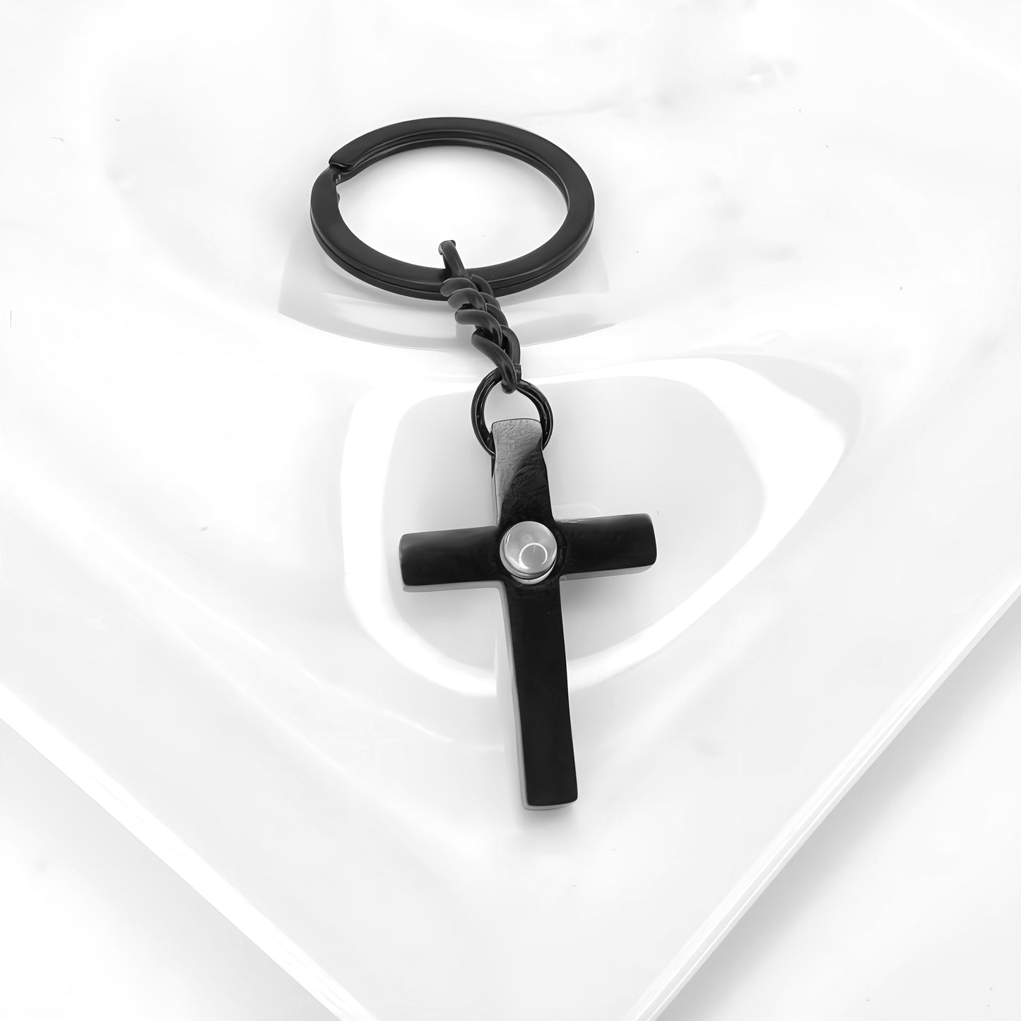 cross projection keychain