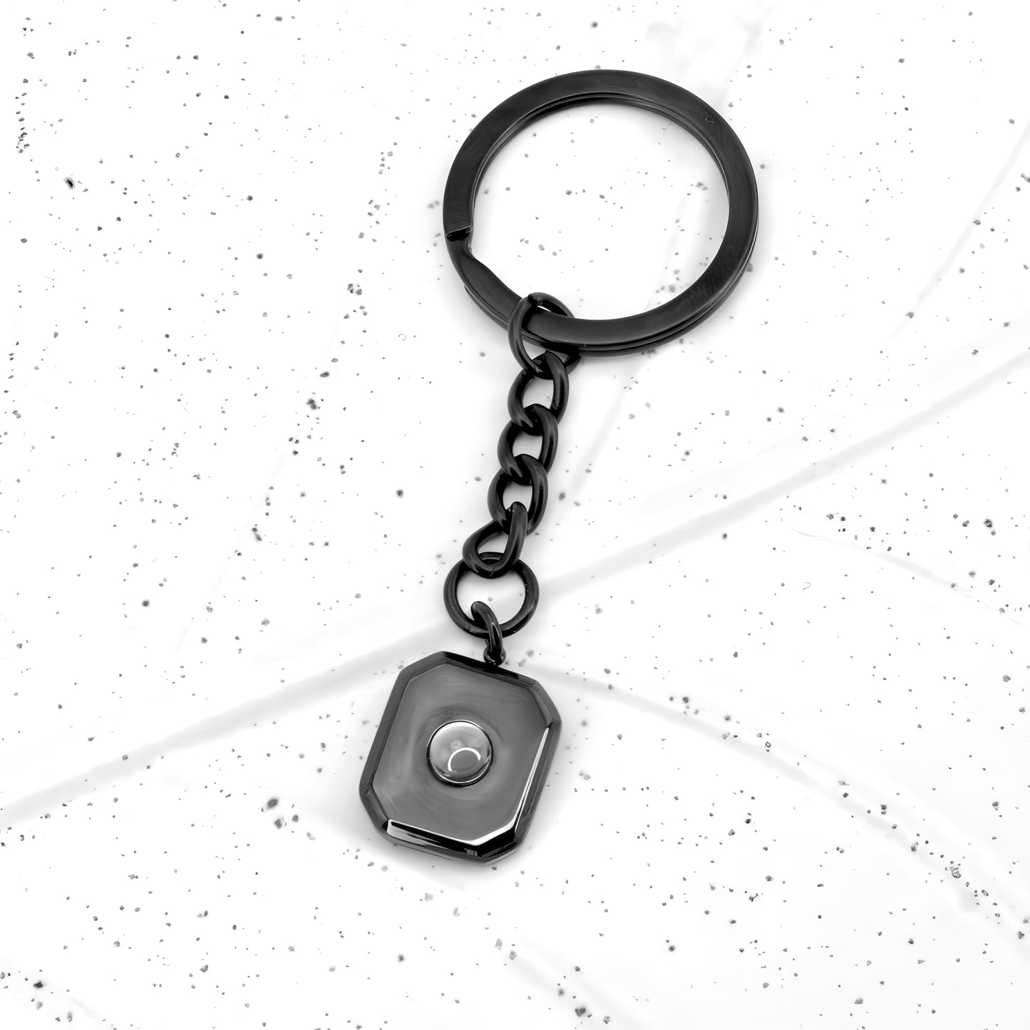 square projection keychain