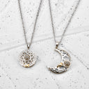 Sun and Moon Matching Projection Necklace