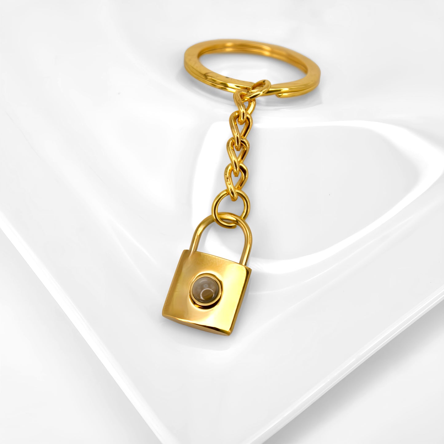 padlock projection keychain