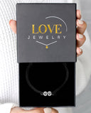 Rope Double Projection Bracelet in silver, presented in a Love Jewelry gift box