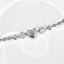 Pulsera con proyección de colgante de corazón de diamantes