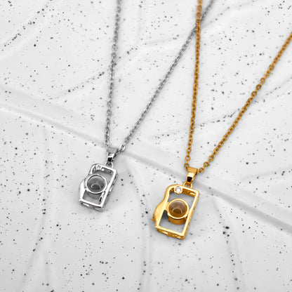 Camera Pendant Projection Necklace