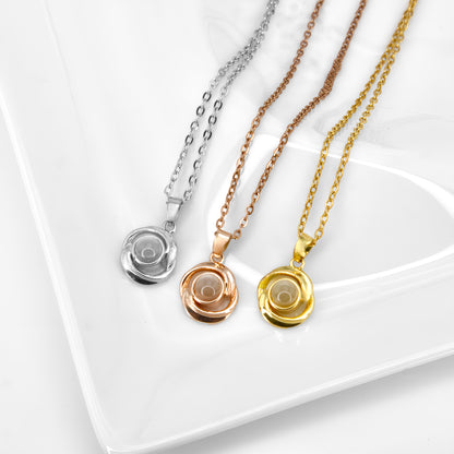 Swirl Pendant Projection Necklace