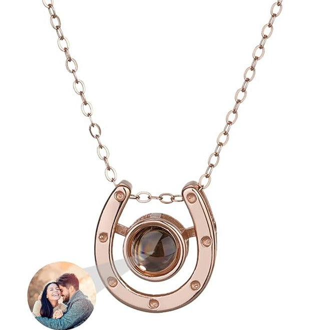 Personalised Sterling Silver Horse Shoe Necklace - Good Luck Charm, Equestrian Jewelry Gift