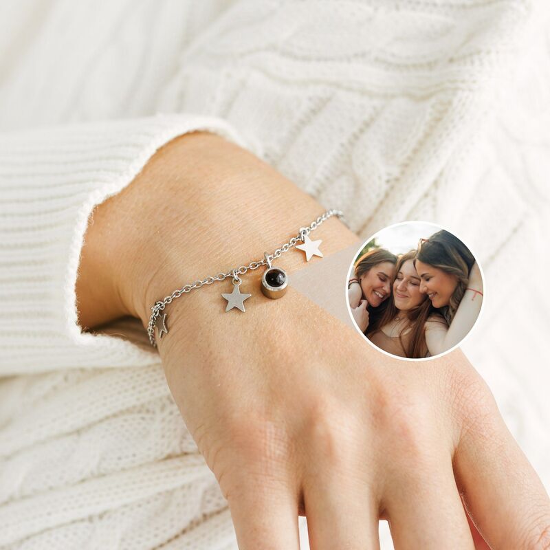 celestial stars photo bracelet