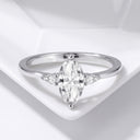 Marquise Ring in silver on a jewellery tray