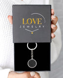 Magic Heat Keychain in silver, presented in a Love Jewelry gift box