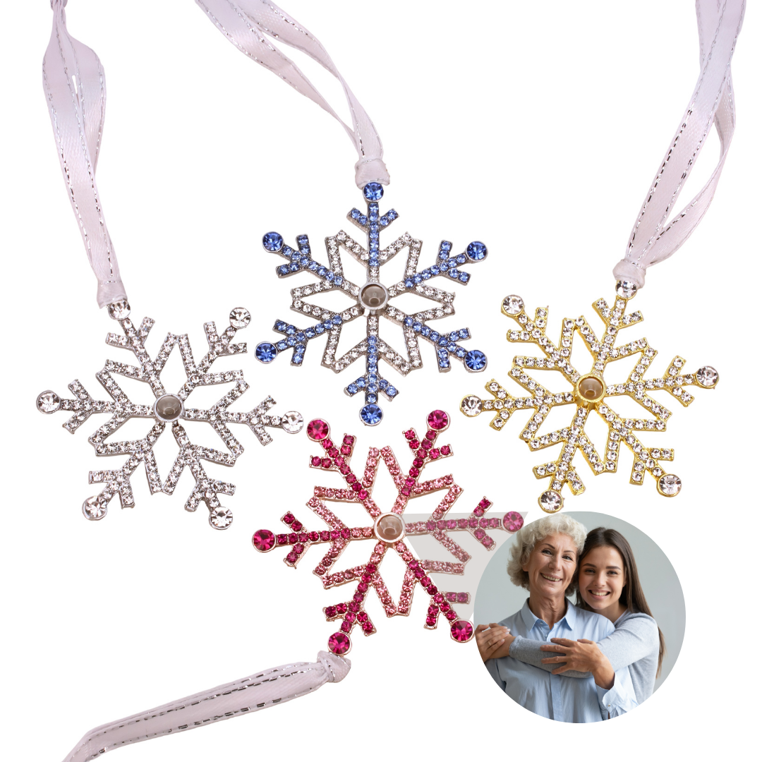 snowflake projection christmas ornament