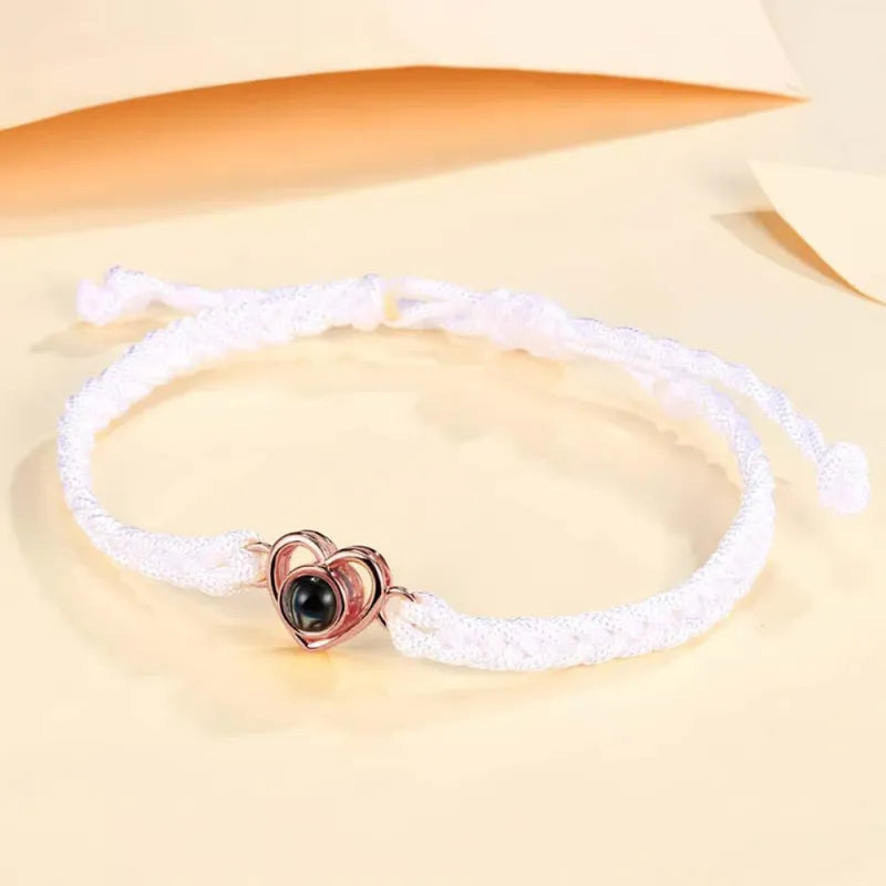 "special heart rope projection bracelet: wear your love"