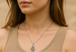 Teardrop Fingerprint Necklace