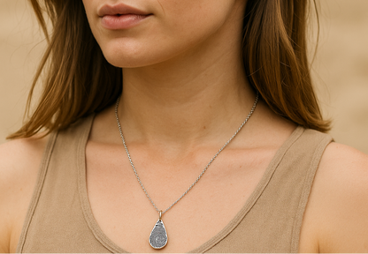 Teardrop Fingerprint Necklace