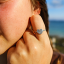 Small Heart Fingerprint Ring