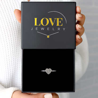 Small Heart Fingerprint Ring