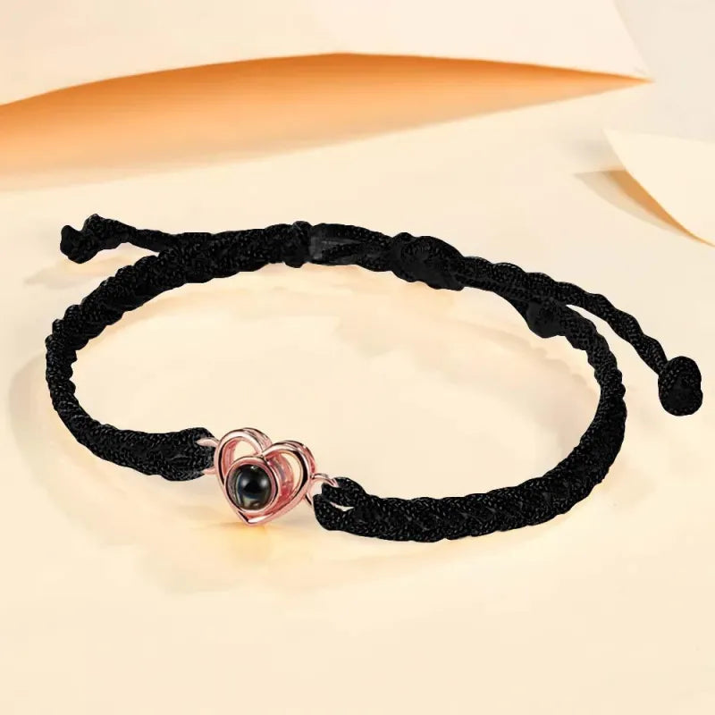 "stylish heart rope projection bracelet: add glamour to your look"