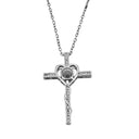 Minimalist Diamond Cross Projection Necklace
