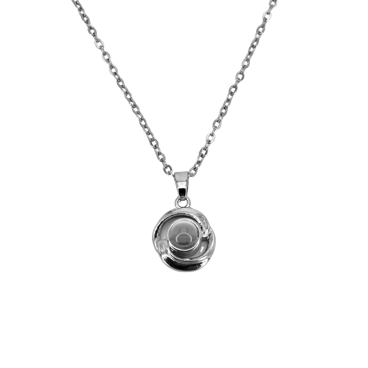 swirl pendant projection necklace